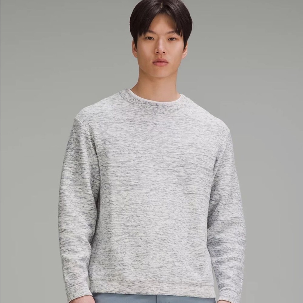Lululemon Size Medium Relaxed-Fit Crewneck Knit Sweater, Belgian Blue